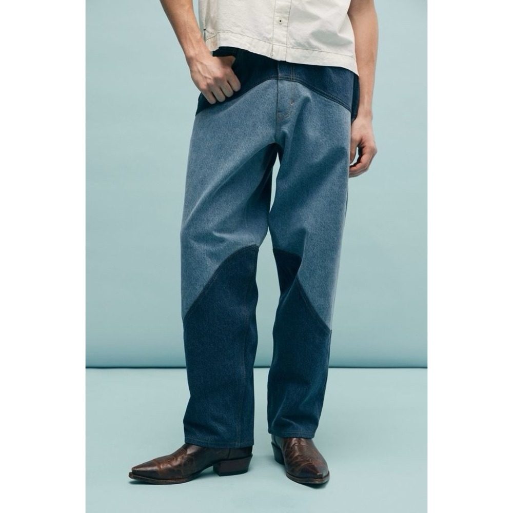 Levis Jeans Super Baggy Big E Two Toned Skateboard Pants‎ Mens 28x34 Drawstring